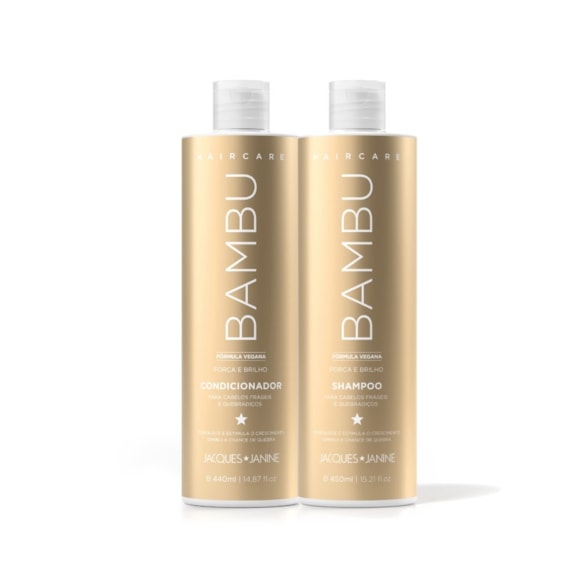 Kit Shampoo 450ml + Condicionador 440ml Hair Care Bambu Jacques Janine