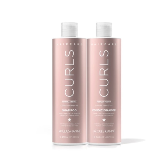 Kit Shampoo 450ml + Condicionador 440ml Jacques Janine Professionnel Hair Care Curls