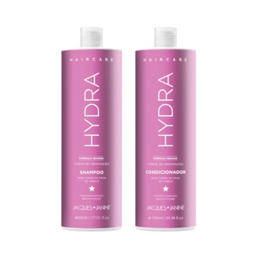 Kit Shampoo 800ml + Condicionador 750ml Jacques Janine Haircare Hidra