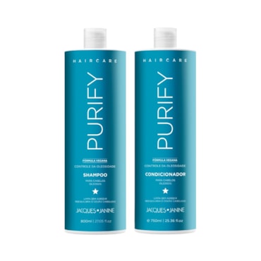 Kit Shampoo 800ml + Condicionador 750ml Jacques Janine Haircare Purify