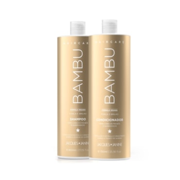 Kit Shampoo 800ml + Condicionador 750ml Jacques Janine Professionnel Hair Care Bambu