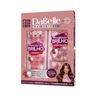 Kit Shampoo Condicionador Dabelle Explosão de Brilho