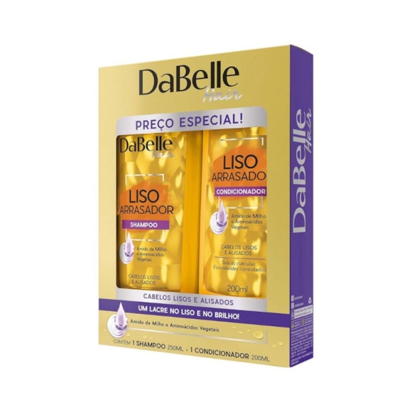 Kit Shampoo Condicionador Dabelle Liso Arrasador