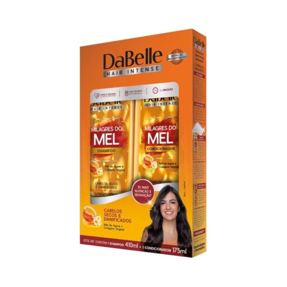 Kit Shampoo Condicionador Dabelle Milagres do Mel 585ml