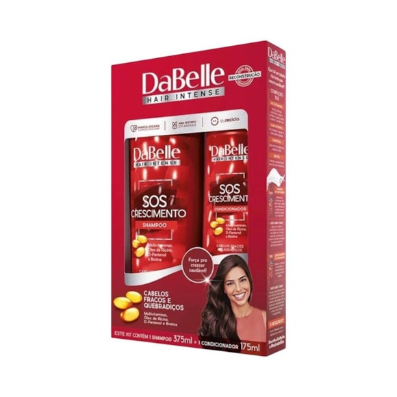 Kit Shampoo Condicionador Dabelle Sos Crescimento