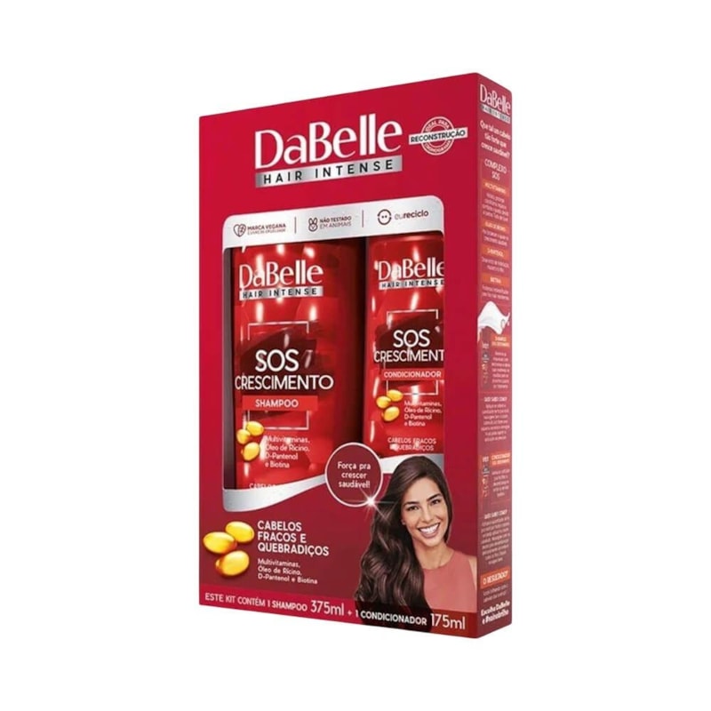 Kit Shampoo Condicionador Dabelle Sos Crescimento