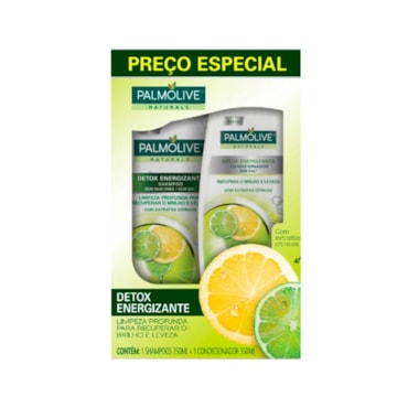Kit Shampoo + Condicionador Detox Energizante Palmolive Naturals 350ml