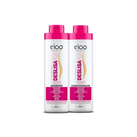 Kit Shampoo + Condicionador Eico Deslisa Fios 800ml