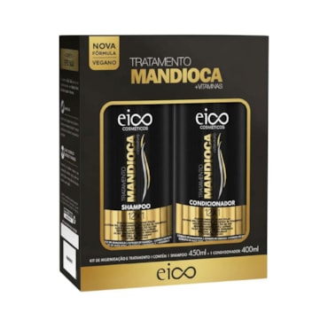 Kit Shampoo + Condicionador Eico Tratamento Mandioca 450ml