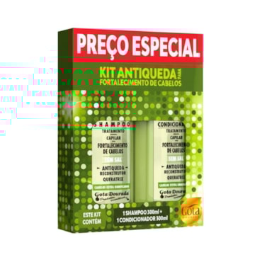 Kit Shampoo + Condicionador Gota Dourada Antiqueda 300ml