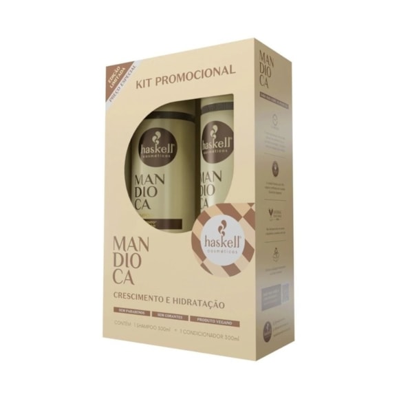 Kit Shampoo + Condicionador Haskell Mandioca 300ml