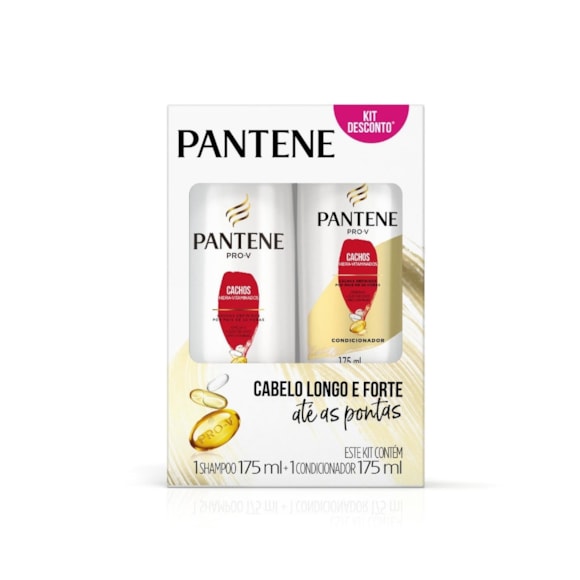 Kit Shampoo + Condicionador Pantene Cachos 175ml