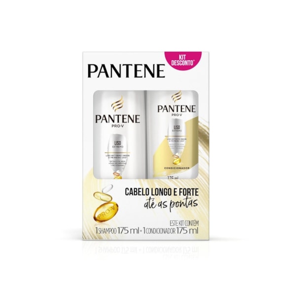 Kit Shampoo + Condicionador Pantene Liso Extremo 175ml