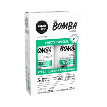 Kit Shampoo + Condicionador Salon Line Bomba Antiqueda