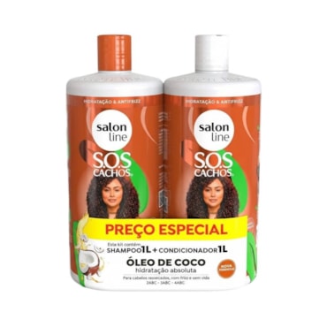 Kit Shampoo + Condicionador Salon Line SOS Coco 1L