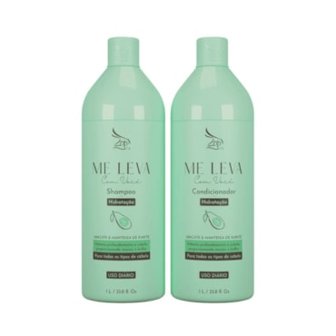 Kit Shampoo Condicionador Zap Me Leva Com Voce Abacate E Manteiga De Karité 1L