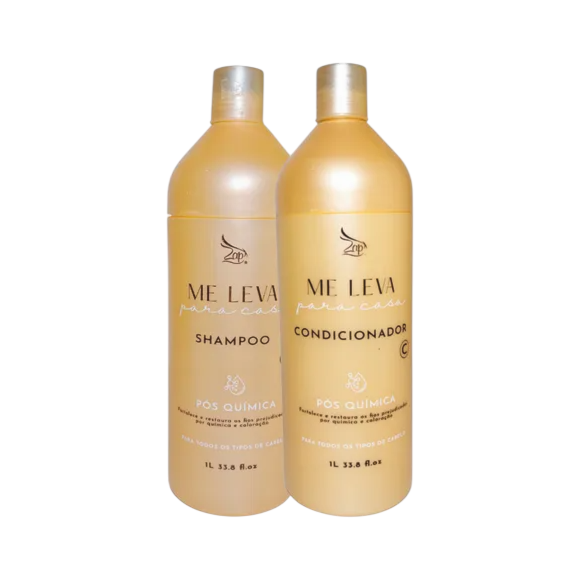 Kit Shampoo Condicionador Zap Me Leva Com Voce Pós Quimica 1L