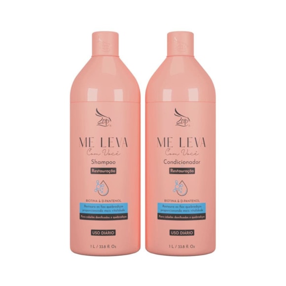 Kit Shampoo Condicionador Zap Me Leva Pra Casa Com Você Biotina