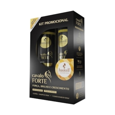 Kit Shampoo Condincionador Haskell Cavalo Forte 300ml