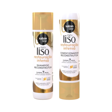 Kit Shampoo e Condicionador Restauração Intensa Meu Liso Salon Line