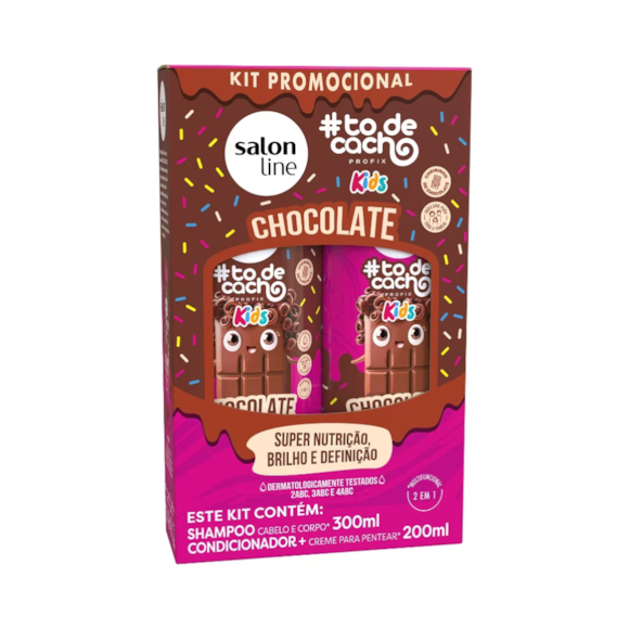 Kit Shampoo e Condicionador Salon Line Chocolate #TodeCacho Kids