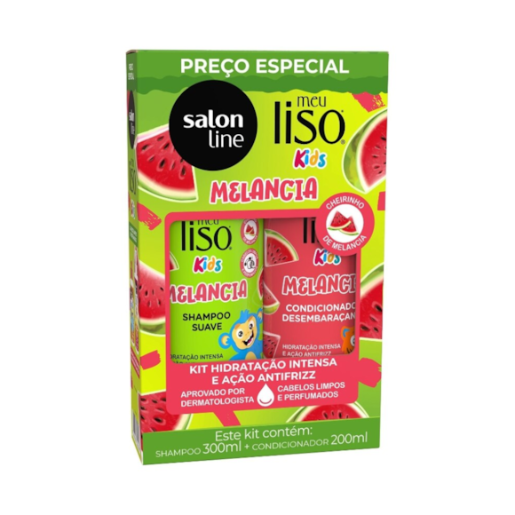 Kit Shampoo e Condicionador Salon Line Melancia Meu Liso Kids