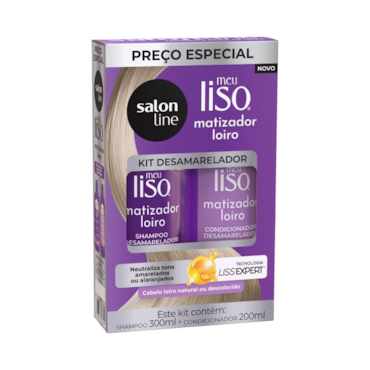 Kit Shampoo e Condicionador Salon Line Meu Liso Matizador Loiro