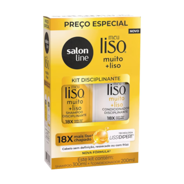 Kit Shampoo e Condicionador Salon Line Meu Liso Muito + Liso