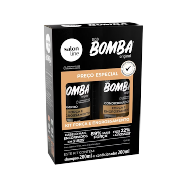 Kit Shampoo e Condicionador Salon Line SOS Bomba Força e Engrossamento