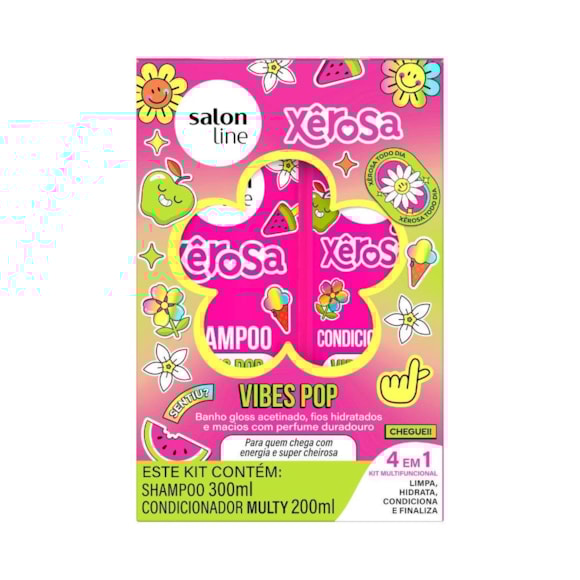 Kit Shampoo & Condicionador Salon Line Xêrosa Multy Vibes Pop