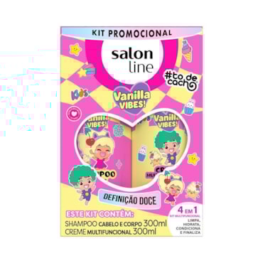 Kit Shampoo & Creme Multy Salon Line #Todecacho Kids Vanilla Definicao Doce