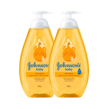 Kit Shampoo Johnsons Baby Regular 750ml 2 Unidades