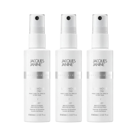 Kit Spray Finalizador Jacques Janine Luminous Glow 3 Unidades