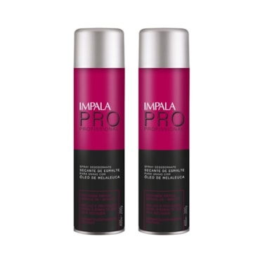 Kit Spray Secante De Esmalte Impala Melaleuca 400ml (2 Unidades)