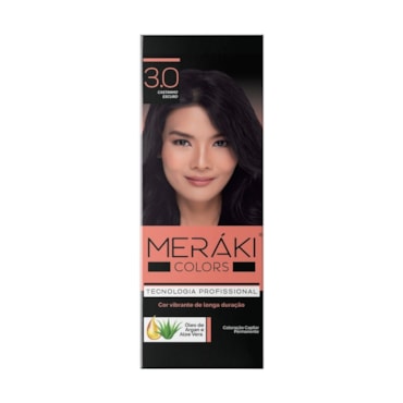 Kit Tintura Meráki Color Castanho Escuro 3.0 125gr