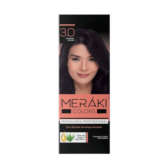 Kit Tintura Meráki Color Castanho Escuro 3.0 125gr