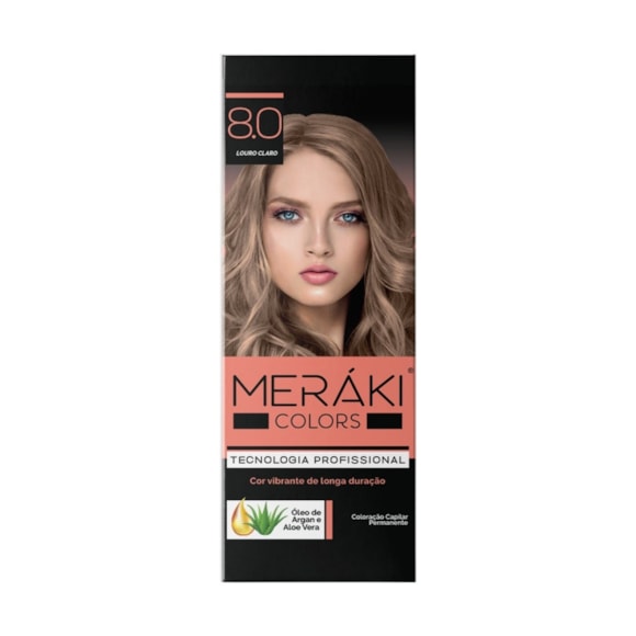 Kit Tintura Meráki Color Louro Claro 8.0 125gr