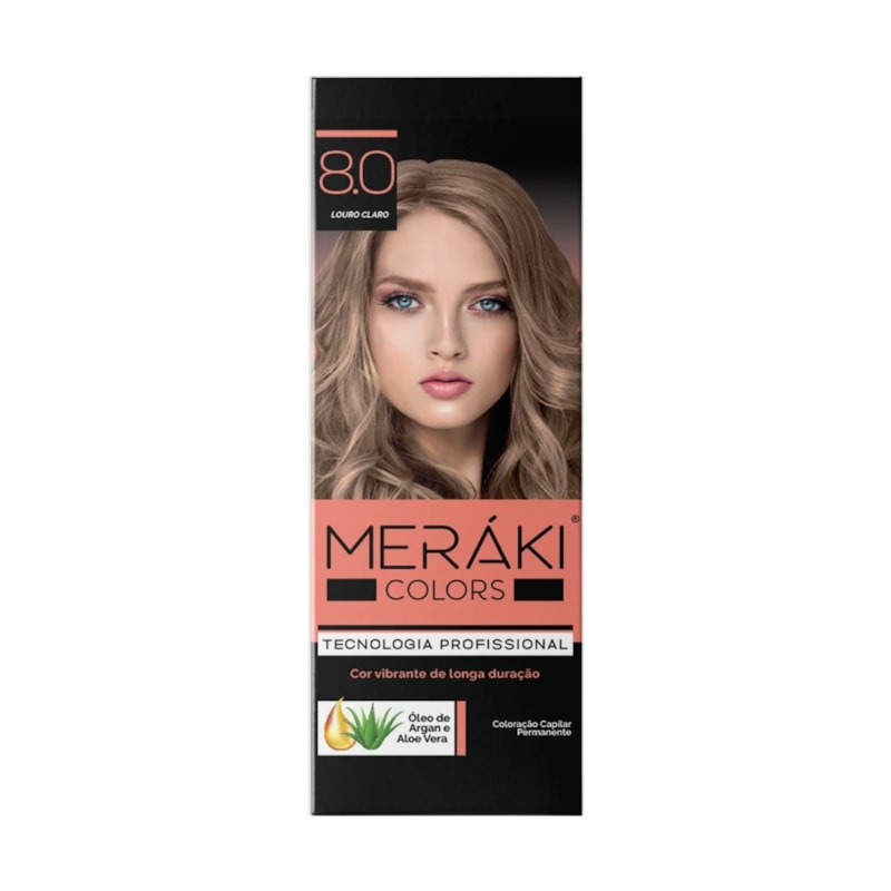 Kit Tintura Meráki Color Louro Claro 8.0 125gr