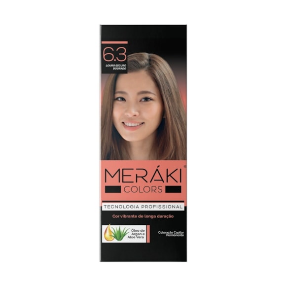 Kit Tintura Meráki Color Louro Escuro Dourado 6.3 125gr