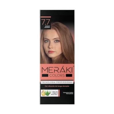 Kit Tintura Meráki Color Marrom Dourado 7.7 125gr