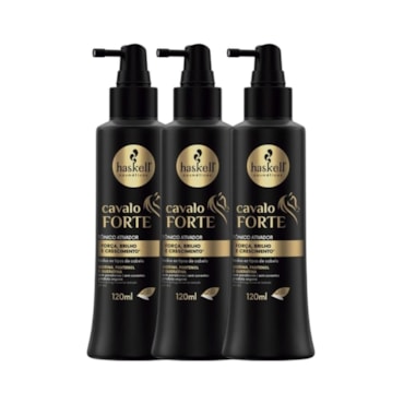 Kit Tônico Capilar Haskell Cavalo Forte 120ml 3 Unidades