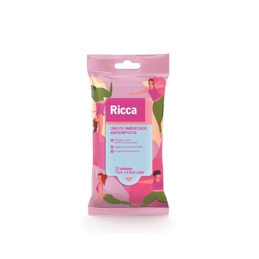 Lenço Antisséptico Ricca Rosa C/10