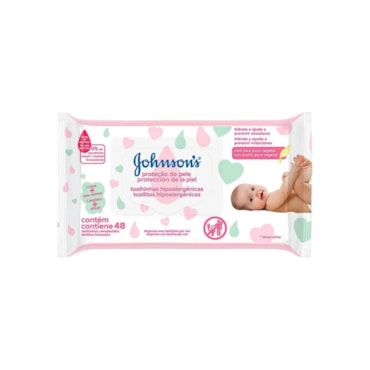 Lenço Umedecido Johnsons Baby Proteção Da Pele C/ 48Un  