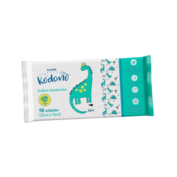 Lenço Umedecido Sumirê Kodomô C/48