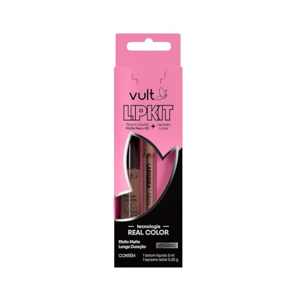 Lipkit Vult Batom Líquido + Lápis Labial Bronze