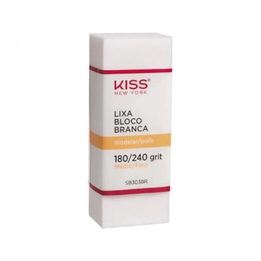 Lixa Polidora Para Unhas Kiss Bloco Branca