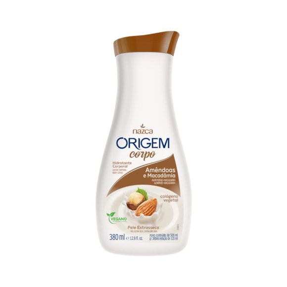 Loção Hidratante Corporal Nazca Origem Amêndoas Macadâmia 380 ml