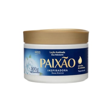 Loção Hidratante Corporal Paixão Acetinada Inspiradoras Rosas Brancas 300g