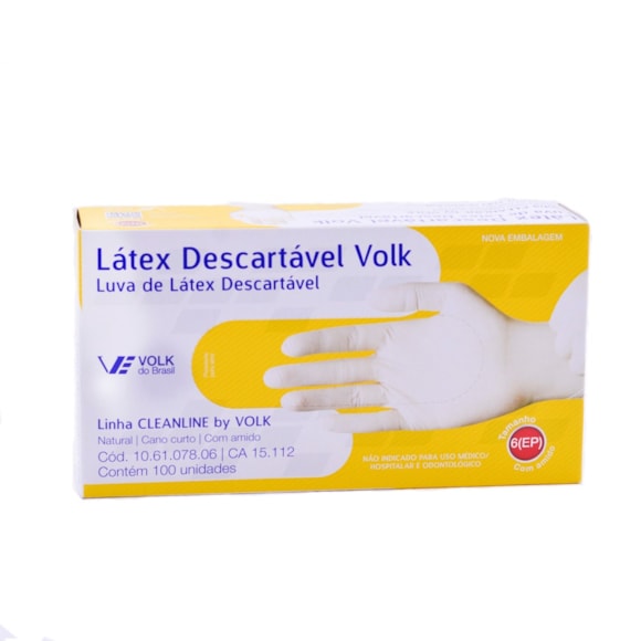 Luva Látex Volk c/100un Tam. PP