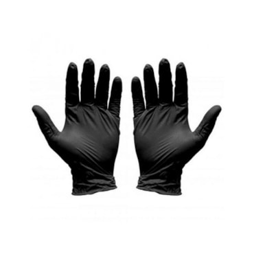 Luva Nitrílica La Beauty Preta - 3 Pares Tam. G